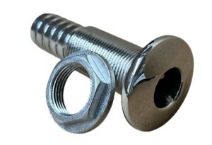 Through Hull Fitting 3/4” (19mm) Stainless Steel with Hose Tail
