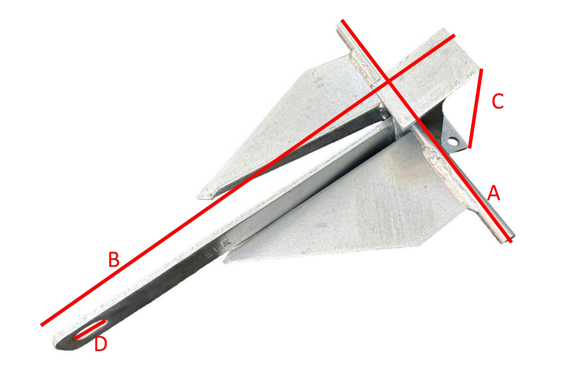 Galvanised Sand Anchor 2kg (4.4lb) - Image 4