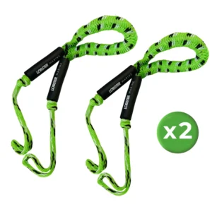 2 x 4ft Bungee Mooring Dock Line - Green