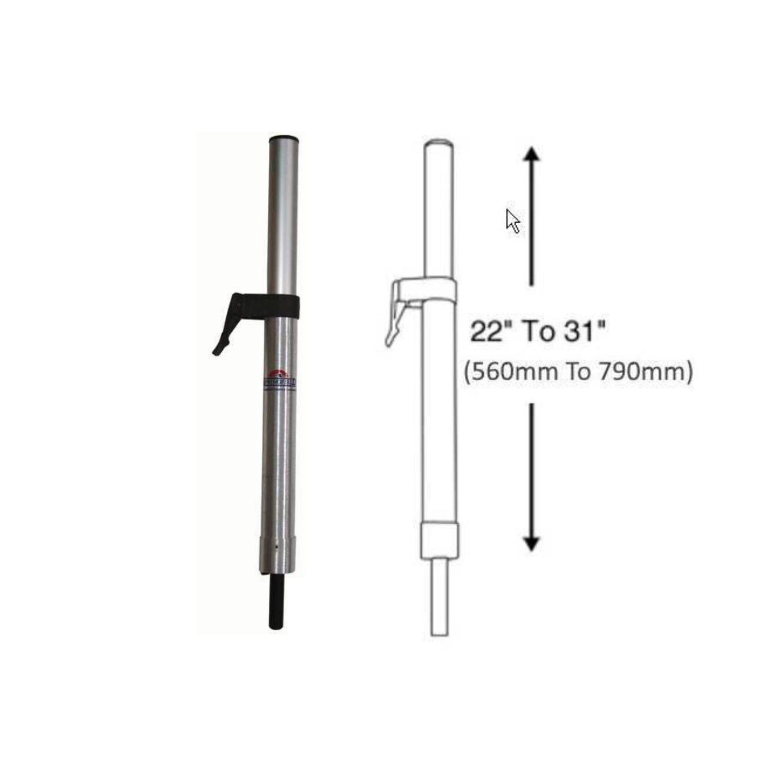 Kingpin™ Manual Adjustable Seat Pedestal Post (560mm x 790mm) - Image 2