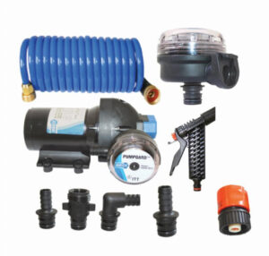 Jabsco HotShot 4 GPM Deck Washdown Kit with Coiled Hose