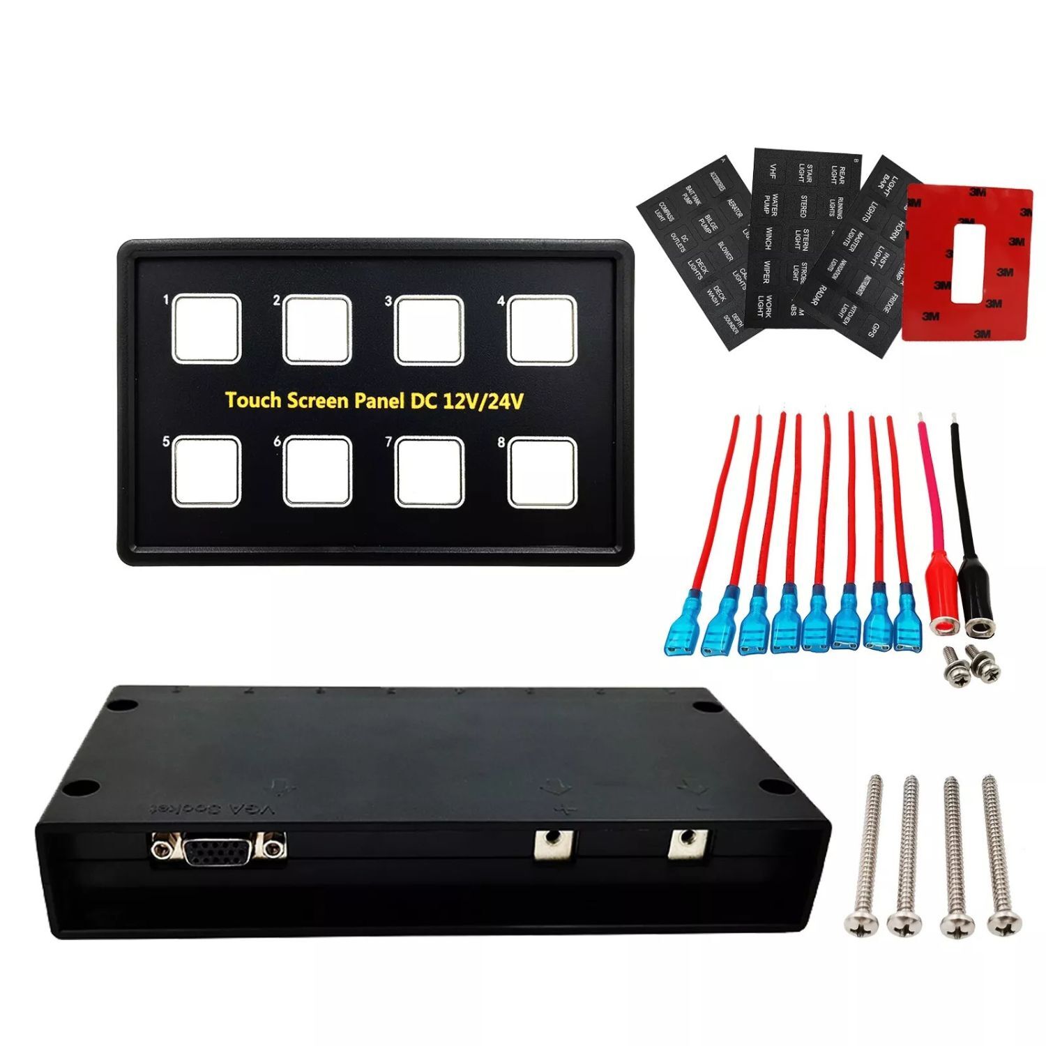 8-Gang Digital Touch Switch Panel Kit - Image 2