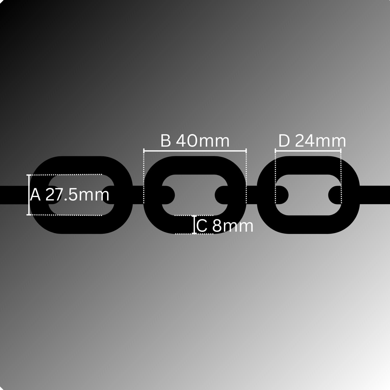 8mm Short Link Anchor Chain Galvanised - Image 3