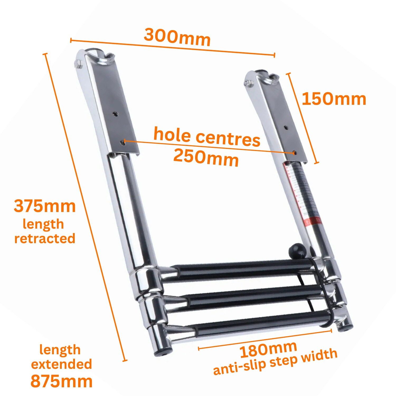 Telescopic Boat Ladder - 3 Steps - Image 8
