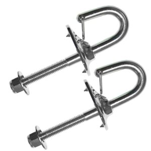 2 x Boat Ski Hooks Stainless Steel for Ski Rope Transom mount