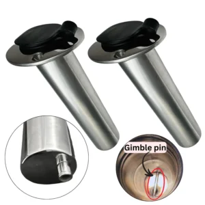 2 x Flush Mount Rod Holder – 15° – PVC Lined