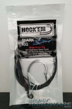 Shark/Game Rig 8/0 Single Hook with 200lb Wire Trace