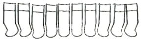 10x Double Wire Rod Holder - 6mm