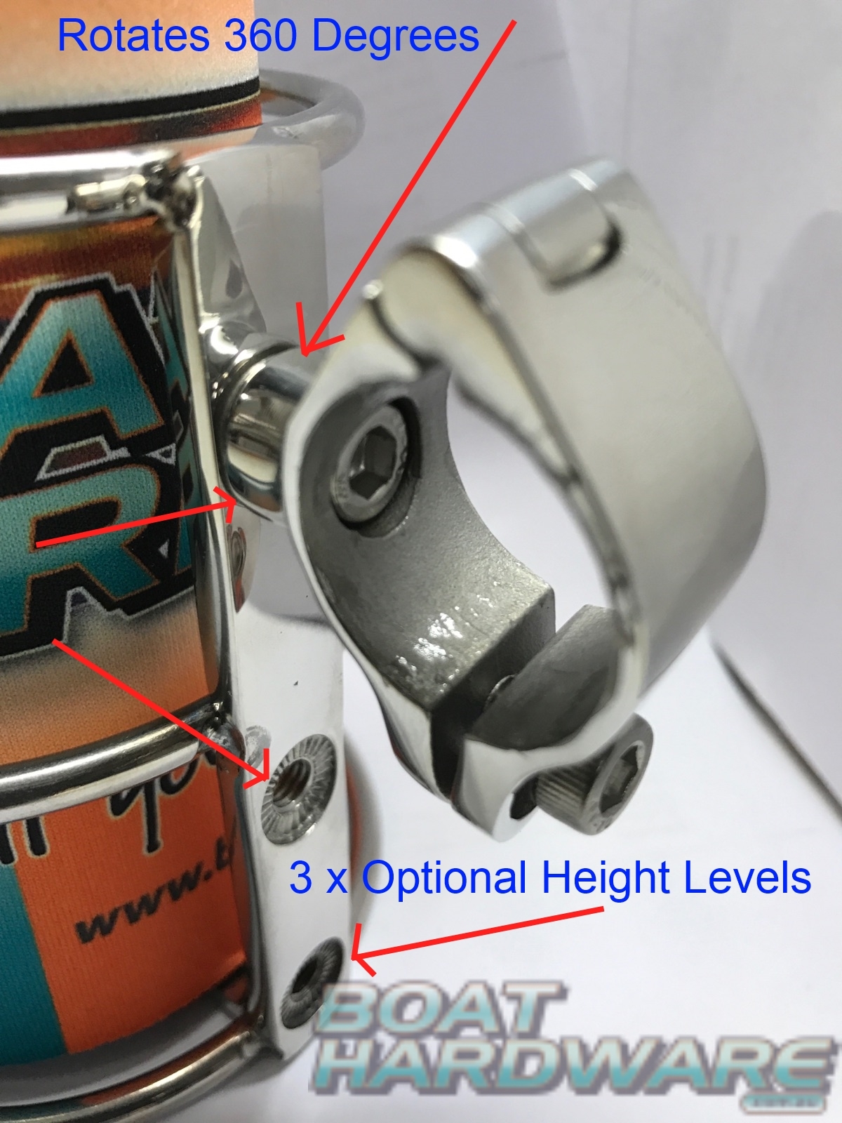 Boat Cup Holder Rail Mount - Multi-ring - Image 3