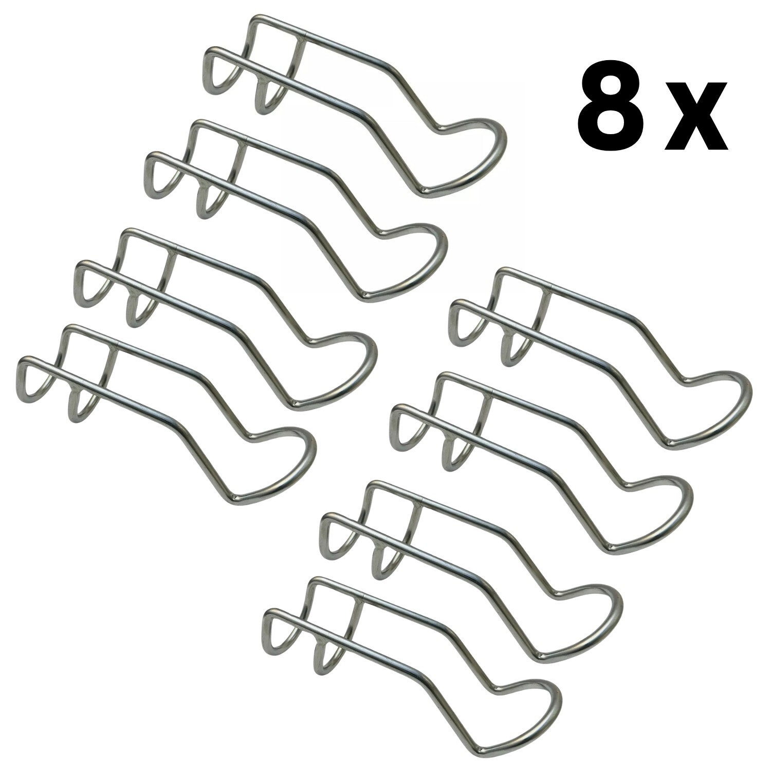 8 x Double Wire Rod Holders - 6mm